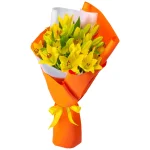 Букет из 9 желтых лилий