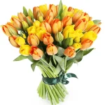Тюльпаны оранжево-желтый микс